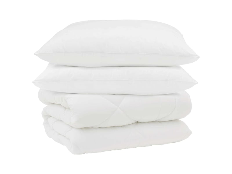  Duvet d'hiver avec oreiller 3 pcs - couette blanc microfibre  - Conforama A