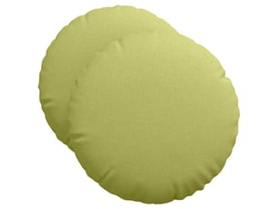 Lot de 2 coussins de siège, coussins décoratifs tissu vert clair ø50 x 19 cm cf59870