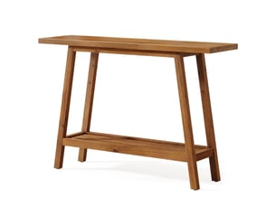 Tribesigns console en bois massif 105 cm de large avec étagère, table basse avec rangement style champêtre