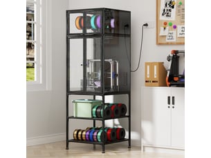 Bibliotheque coloris  noir 4 étagère(s) MEULVA  - 59.9 cm x 175.5 cm