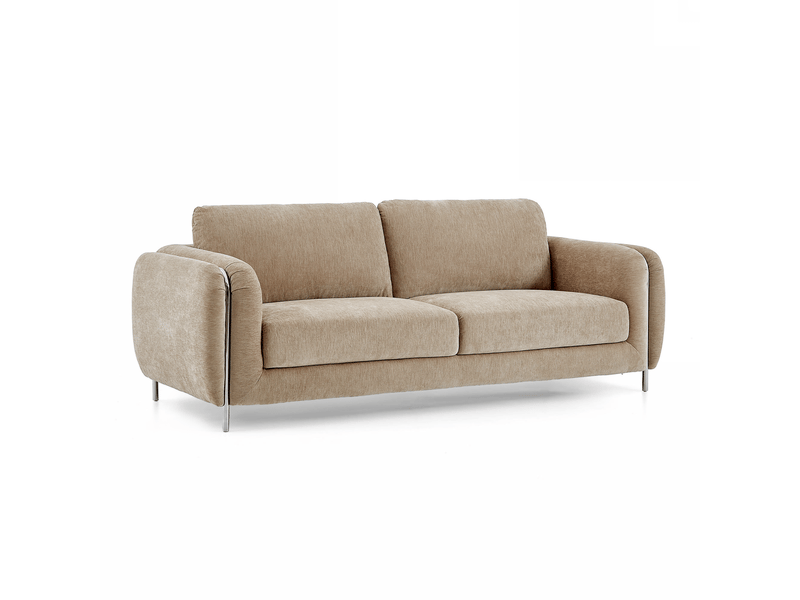  Canapé 3 places en tissu tramé toucher doux taupe swing 1SWI3PTTTP - Conforama A