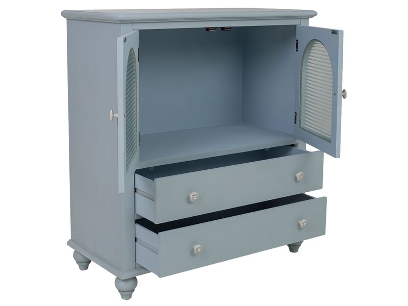  Buffet en bois bleu 80x38x88 cm h  - Conforama E