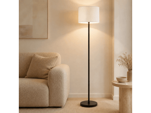 Lampadaire abat-jour carré blanc – éclairage 3 couleurs