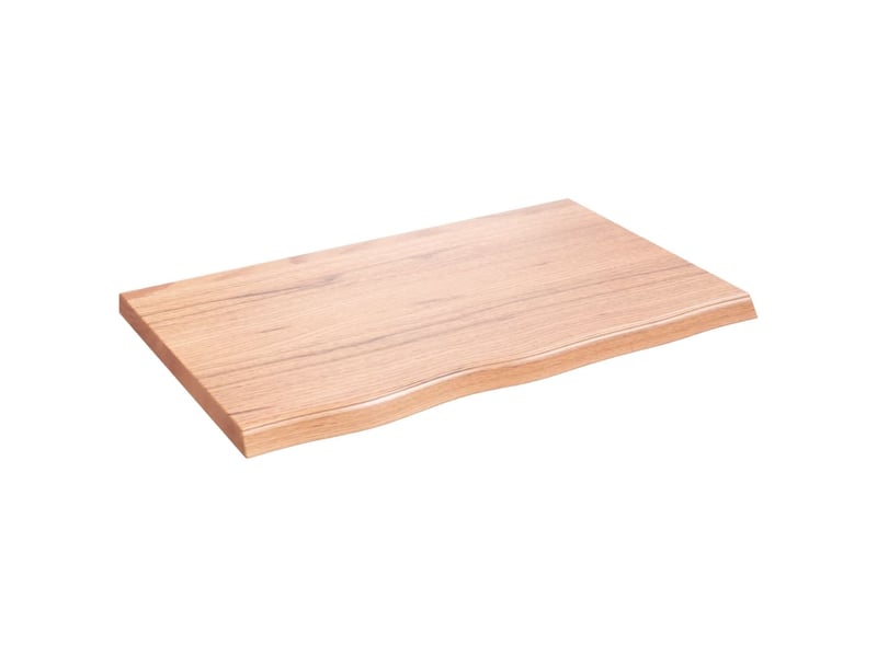  Comptoir de salle de bain, plan de travail marron 80x50x(2-4) cm bois traité cf65812  - Conforama A
