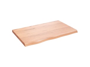 Comptoir de salle de bain, plan de travail marron 80x50x(2-4) cm bois traité cf65812