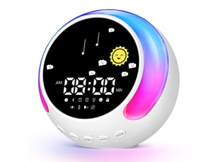 Lampe de réveil pour enfants, enceinte bluetooth, bruit blanc, éclairage tactile, rgb, adaptée aux chambres d'enfants