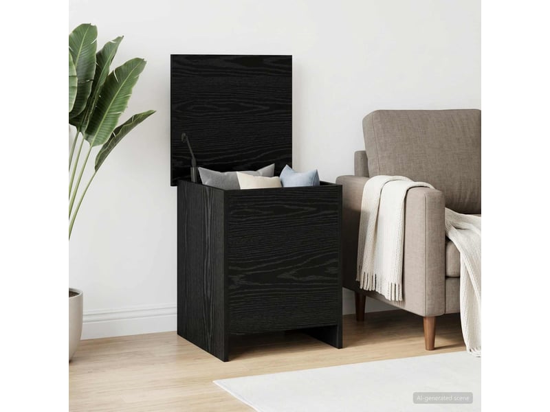 Coffre de rangement avec stockage chêne noir 40x40x50 cm - Conforama B