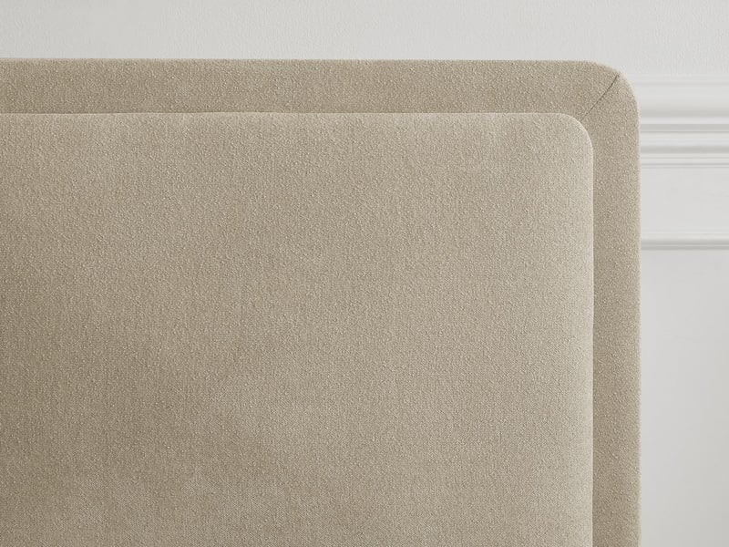  Bobochic lit mara tissu texturé avec lattes massives beige 140x190 MARA - Conforama D