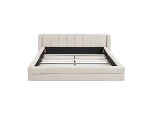 Lit 2 places 160x200 cm OKWISH   coloris beige
