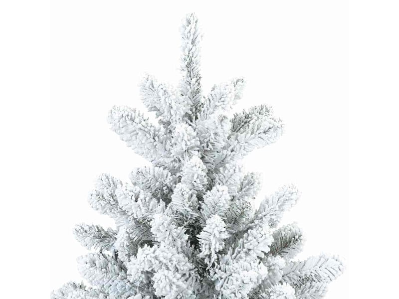 Sapin de noël artificiel, arbre de noël à branches pliantes, duveteux de neige shl7237 - Conforama D