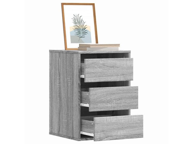  Commode chambre adulte, commode d'angle sonoma gris 40x41x58 cm bois d'ingénierie  - Conforama B