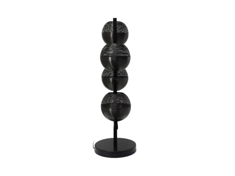  Lampadaire 4 globes eclipse 92cm noir  - Conforama C