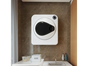 Sèche-linge 3 kg avec chauffage ptc, tambour inox, 4 programmes, mural ou empilable