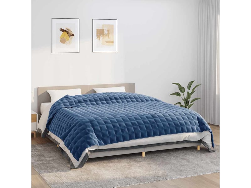  Couverture lestée adulte bleu 220x260 cm 11 kg tissu shl80417  - Conforama B