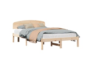 Lit 2 places 135x190 cm    coloris marron