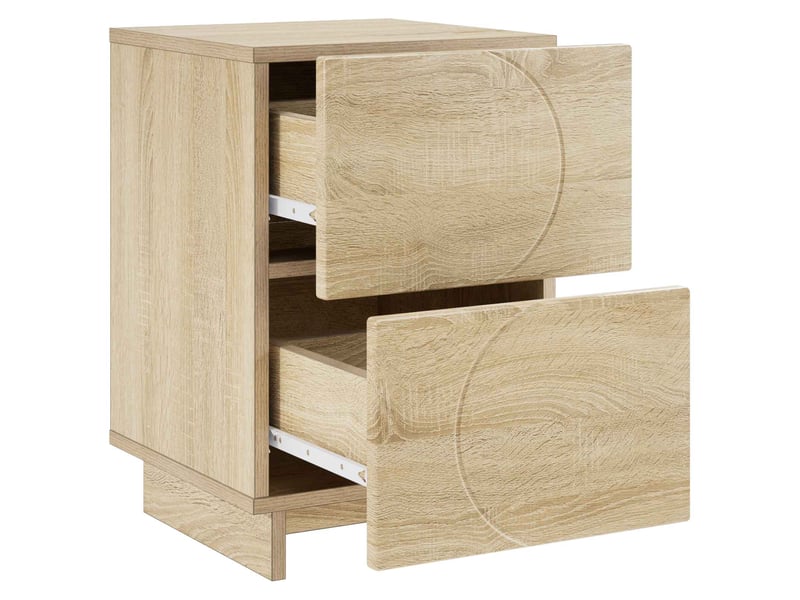  Table de chevet - cabinet de chevet - table de nuit 2 pièces chêne sonoma 33,5 x 34,5 x 50 cm  - Conforama B