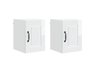 Meuble mural de cuisine, armoire de cuisine 2 pcs blanc brillant bois d'ingénierie shl6508