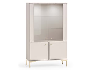 Vitrine coloris taupe 0 étagère(s) SELSEY Sandro - 92 cmx190 cm