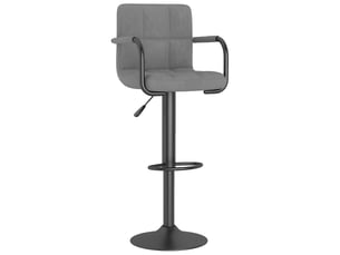 Tabouret de bar, chaise de bar gris clair velours shl59090