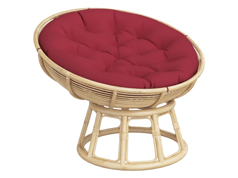  Coussin rond, coussin d'assise rouge bordeaux ø 100 x11 cm tissu oxford cf56628  - Conforama C