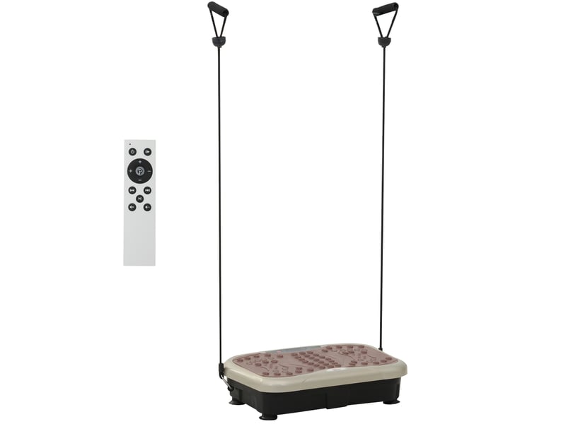  Plateforme vibrante 54x33x14 cm avec écran led et haut-parleur beige  - Conforama A
