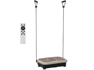 Plateforme vibrante 54x33x14 cm avec écran led et haut-parleur beige