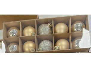 Kit de 10 boules de noël en verre or d. 60 mm