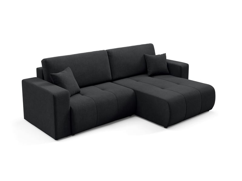  Canapé d'angle convertible molinio l noir  - Conforama C