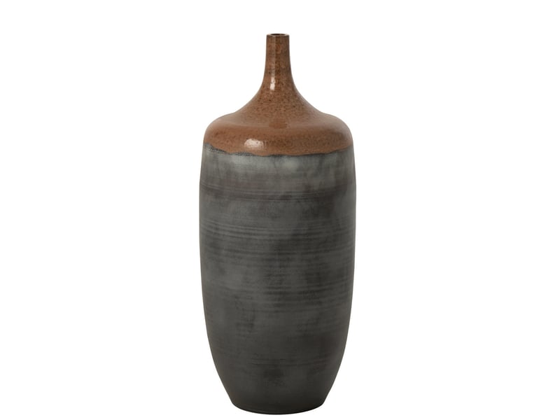  Vase en céramique havan 80cm bleu gris  - Conforama A