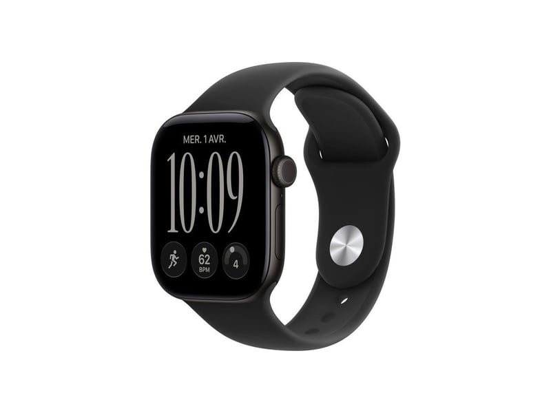  Montre connectee gps series 12 42mm aluminium noir bande sport noire sm oled ecg detections chute et sos MJEA4ZRA - Conforama A