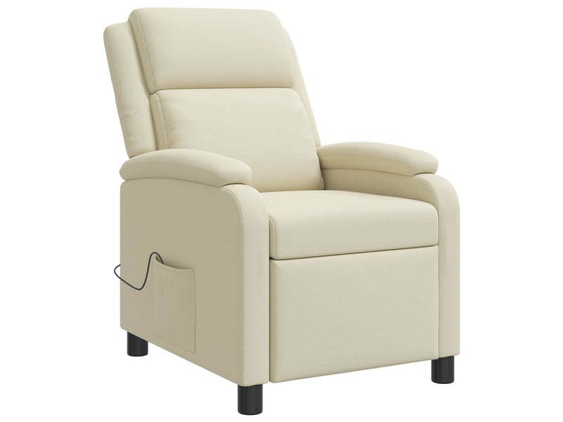  Vidaxl fauteuil de massage inclinable crème simili cuir  - Conforama E