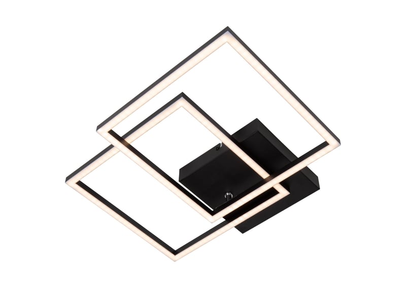 Plafonnier led cct 1x23w 2700k4000k 950 lm noir- lucide - arianne  - Conforama C