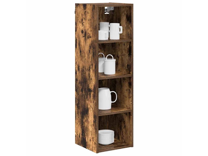  Meuble de rangement cuisine, armoire suspendue chêne fumé 30x29,5x100cm  - Conforama C
