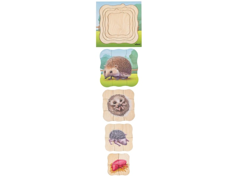  Educo à la ferme - le hérisson pousse  31 pièces de puzzle 8719924063290 - Conforama B