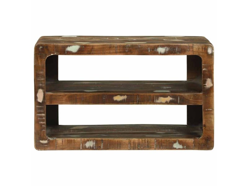  Meuble tv - banc tv - meuble de rangement 60 x 32 x 36 cm bois massif de récupération  - Conforama C