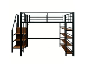 Lit mezzanine 140x200 cm LPOSPI   coloris noir