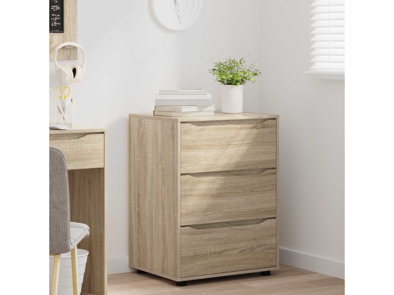  Armoire de rangement, commode de rangement 60 x 48 x 81 cm bois d'ingénierie shl5591  - Conforama E