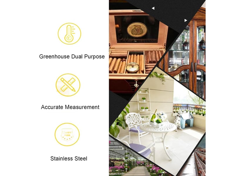  2 lot de hygromètre thermomètre, moniteur humidité et température, thermomètre d'intérieur et hygromètre intérieur  - Conforama D