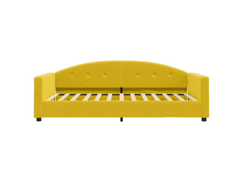 Lit simple- lit adulte -  lit de repos sans matelas jaune 100x200 cm velours  - Conforama B