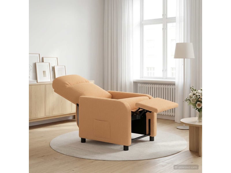  Vidaxl fauteuil inclinable beige bouclé  - Conforama B