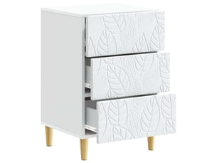 Table de chevet - cabinet de chevet - table de nuit blanc 43 x 39,5 x 66,5 cm bois d'ingénierie
