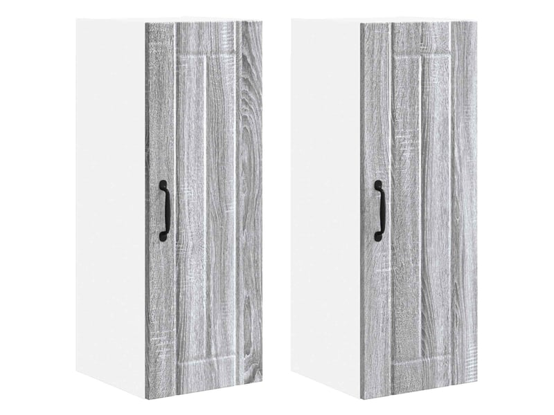  Meuble mural de cuisine | armoire de cuisine 2 pcs sonoma gris bois d'ingénierie shl5951  - Conforama A