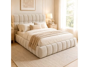 Lit 2 places 140x200 cm <strong>OOIILLEE</strong>  <strong>Luxe haut de gamme</strong> coloris beige