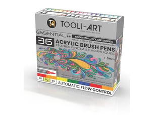 Marqueur acrylique pinceau 36 couleurs afc essential tooli-art
