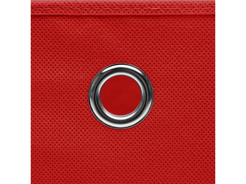  Boîtes de rangement 4 pcs rouge 32x32x32 cm tissu  - Conforama D