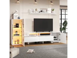 Meuble tv coloris blanc 170 cm <strong></strong>  <strong></strong>