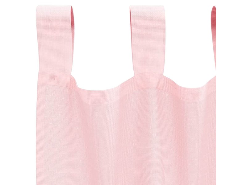  Lot de 2 rideaux en voile, voilages avec passe-tringles rose clair cf44483  - Conforama E