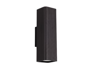 Applique rayo 20 noire aluminium moderne 20x6x8cm