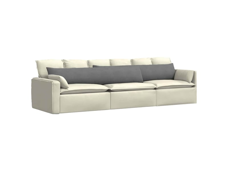  Lot de 2 coussins de canapé, coussins décoratifs tissu gris foncé 200 x 40 cm cf58858  - Conforama C