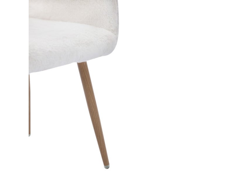  Chaise de salle à manger 59x46x79 cm avec accoudoirs blanche  - Conforama C